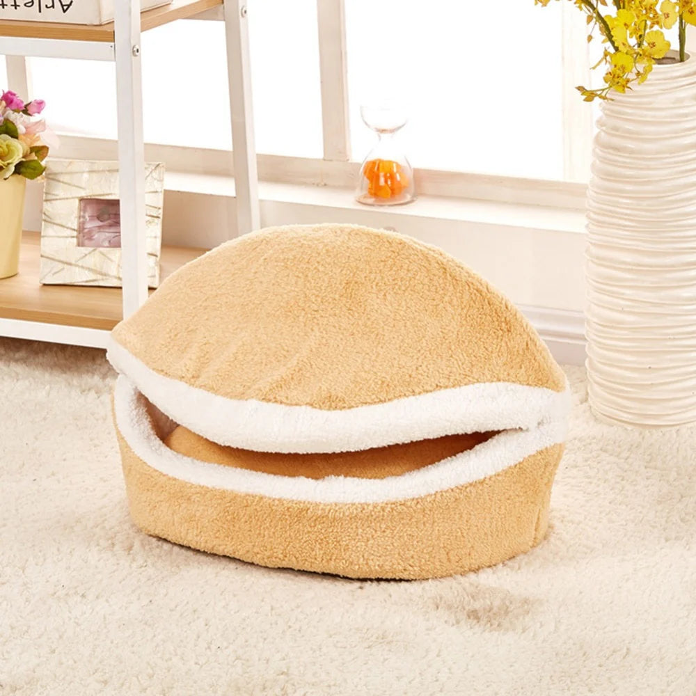 Premium Plush Round Pet Bed - The Ideal Warm Retreat for Your Pet