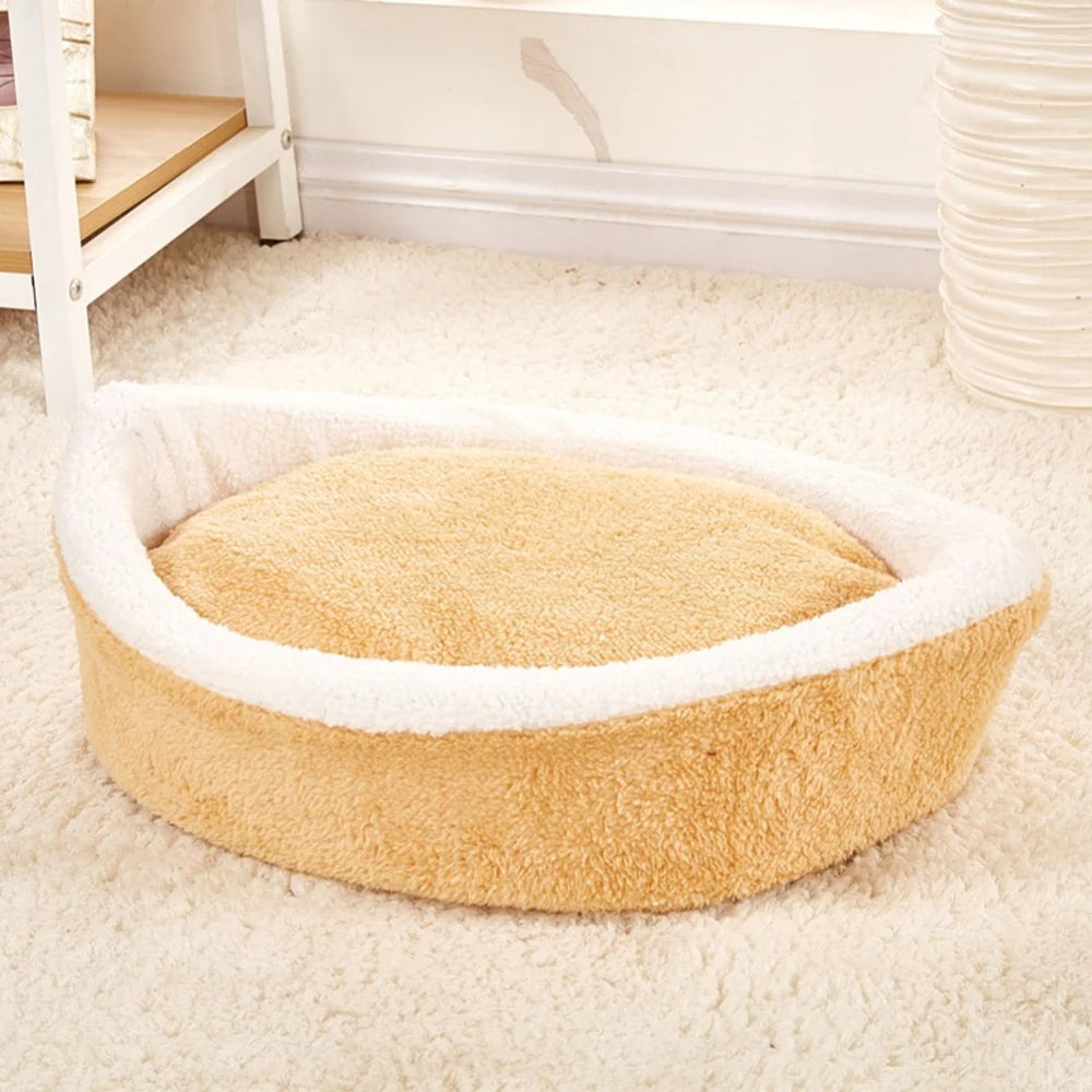 Premium Plush Round Pet Bed - The Ideal Warm Retreat for Your Pet