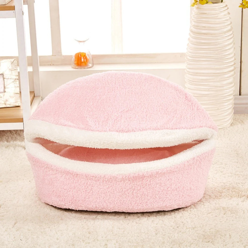 Premium Plush Round Pet Bed - The Ideal Warm Retreat for Your Pet