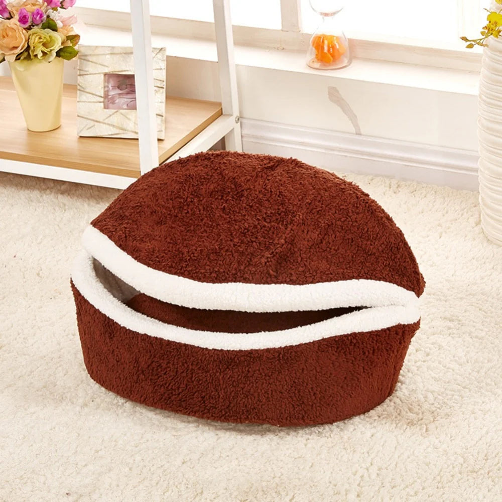 Premium Plush Round Pet Bed - The Ideal Warm Retreat for Your Pet