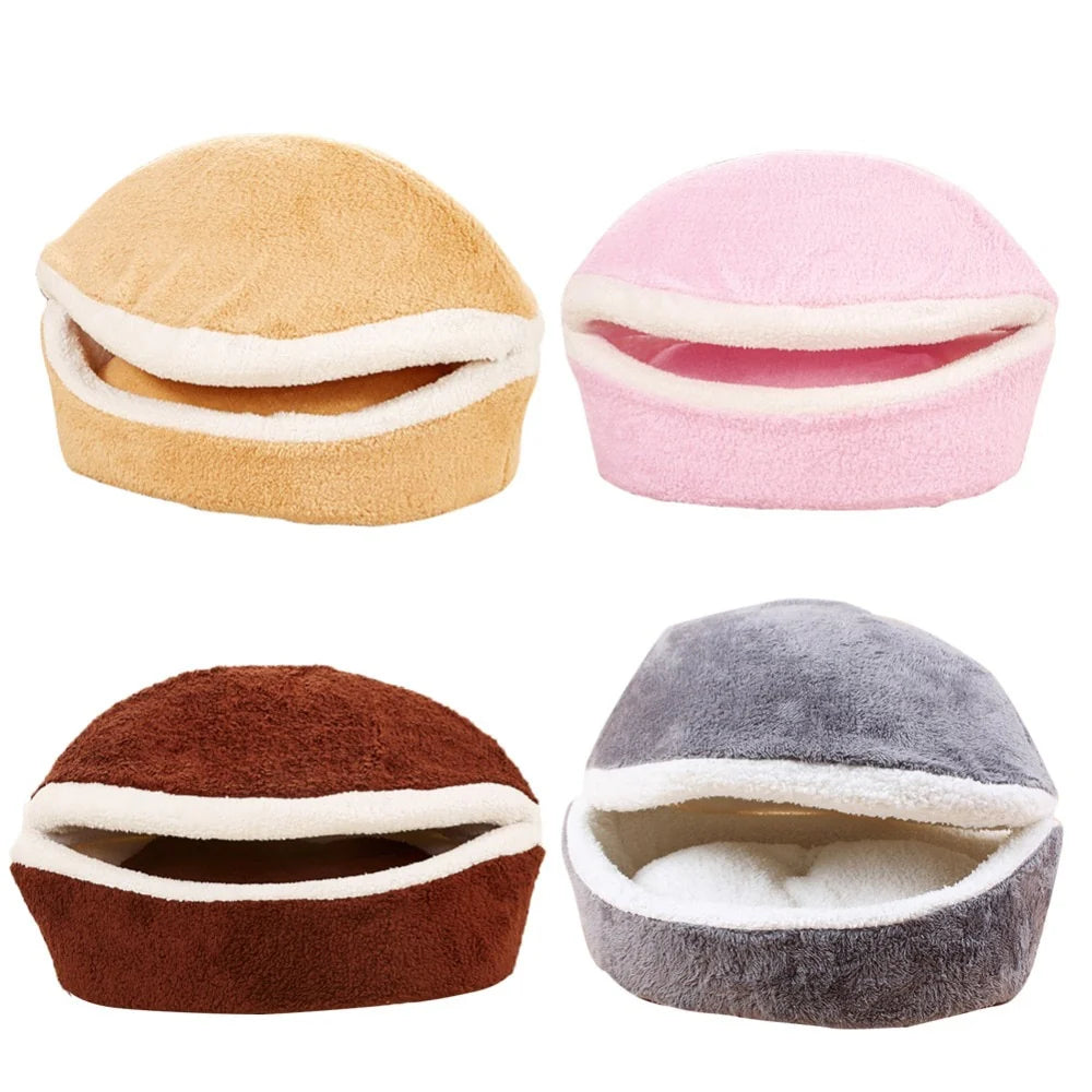 Premium Plush Round Pet Bed - The Ideal Warm Retreat for Your Pet