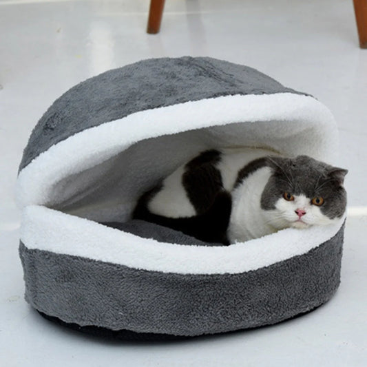 Premium Plush Round Pet Bed - The Ideal Warm Retreat for Your Pet