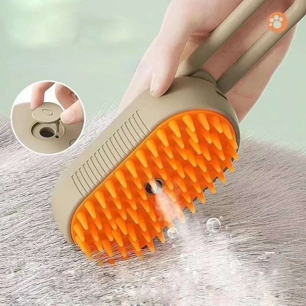 PetVerse: 3-in-1 Electric Spray Brush | Pet Grooming Made EasyHere are five key descriptions for the product "Dog And Cat Massage Brush Hair Removal Beauty Steam Comb 3-In-1360°Rotating Handle Electric Spray Grooming Anti-SplasPet Grooming Tools & EquipmentPetVersePetVerse-1 Electric Spray Brush