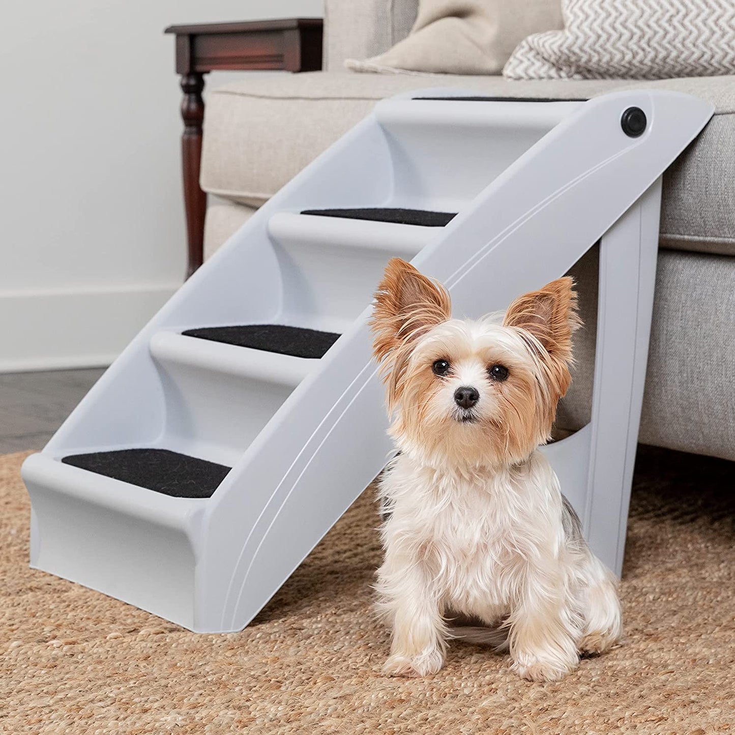 Keep your furry friends happy and mobile with our Folding Pet Steps - Perfect for indoors and outdoors! 🐾✨