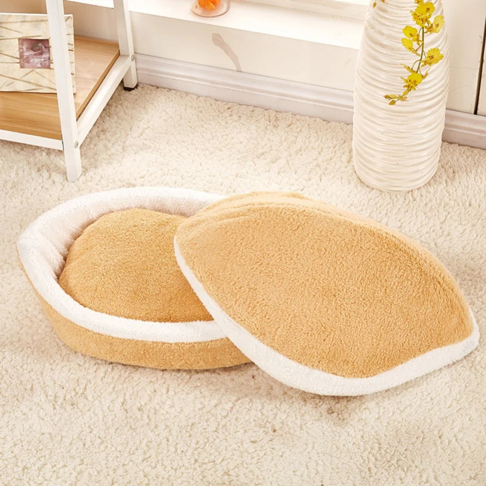 Premium Plush Round Pet Bed - The Ideal Warm Retreat for Your Pet