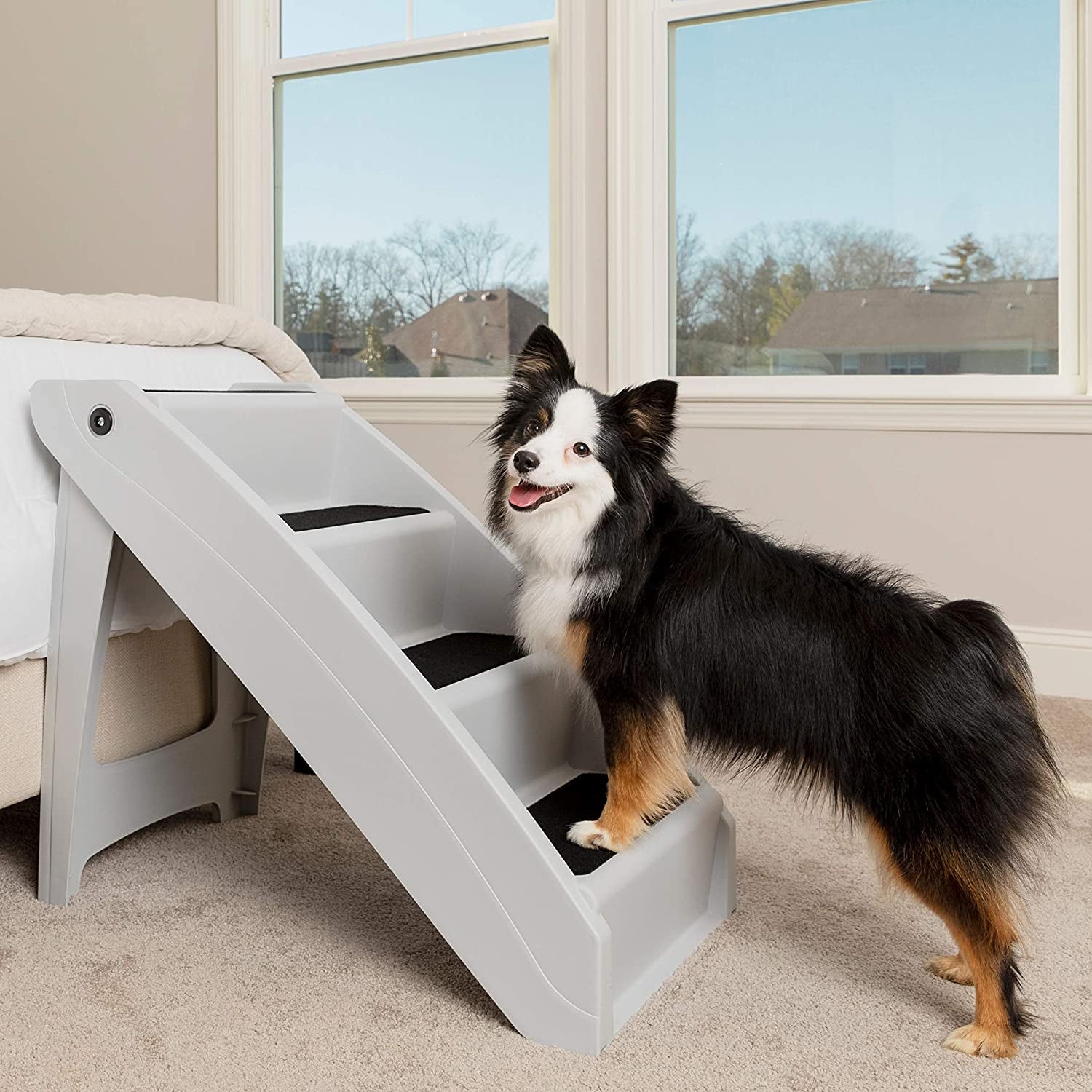 Keep your furry friends happy and mobile with our Folding Pet Steps - Perfect for indoors and outdoors! 🐾✨