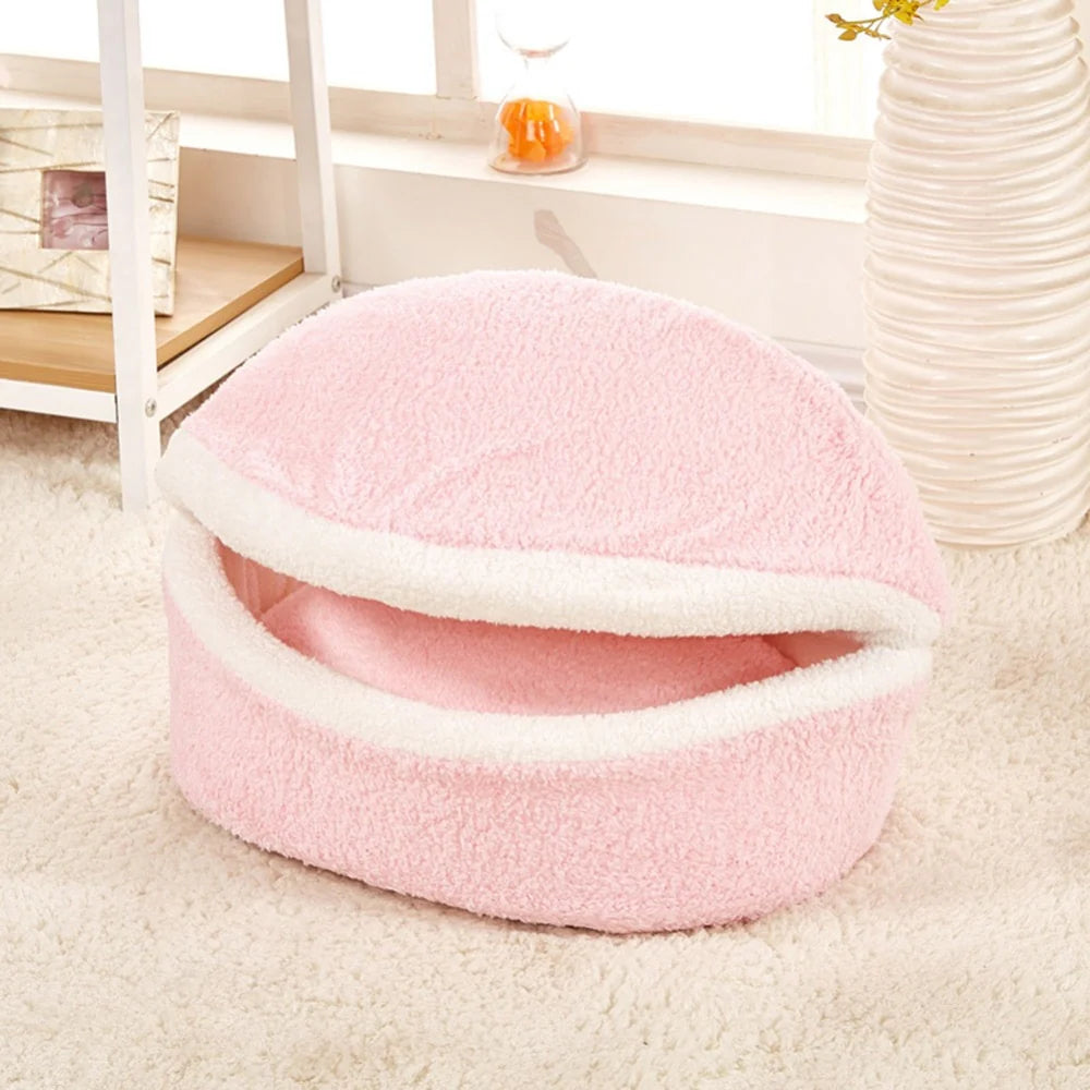 Premium Plush Round Pet Bed - The Ideal Warm Retreat for Your Pet